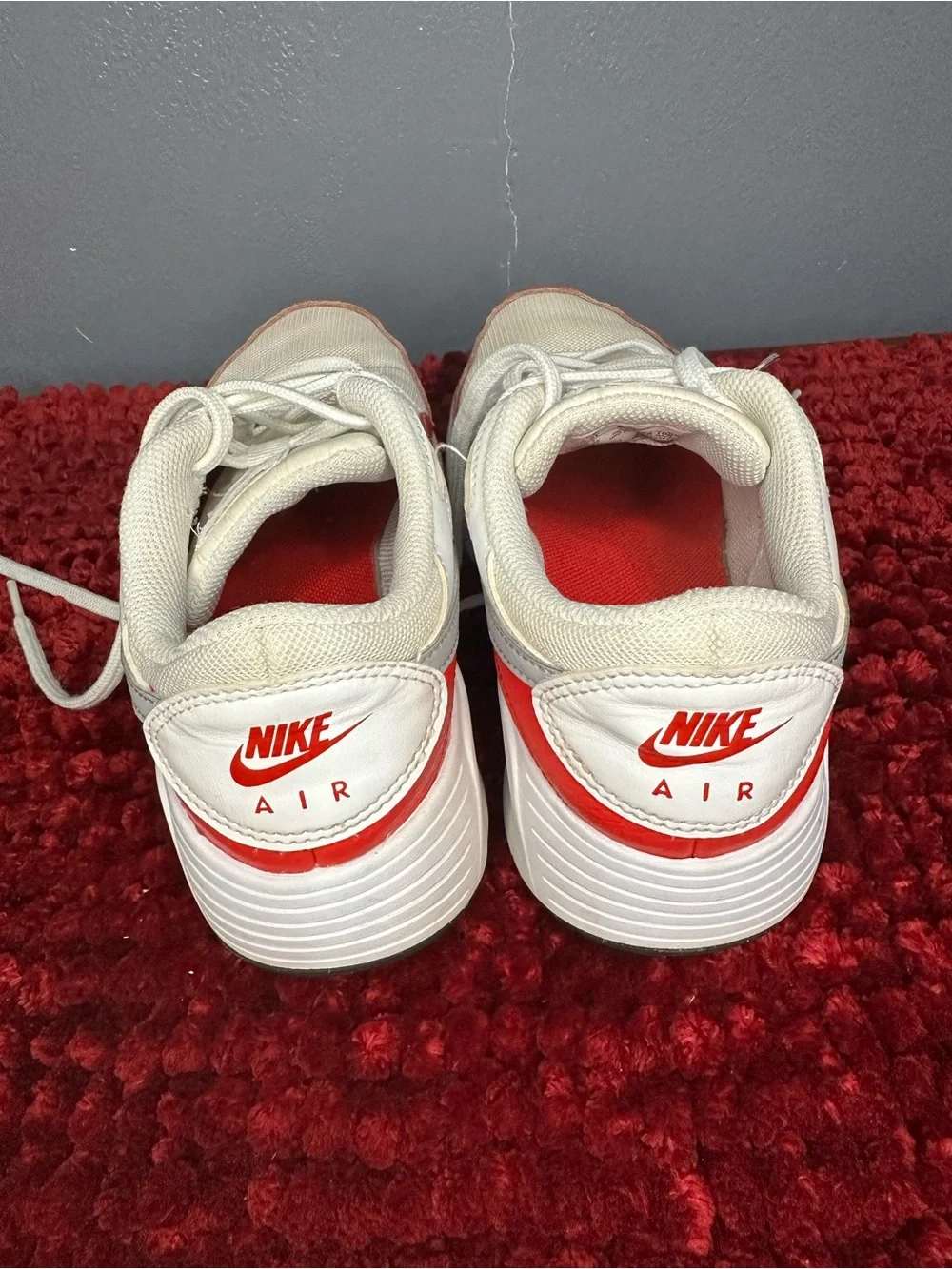 Nike Kids White, Red and Gray Low-Top Sneakers